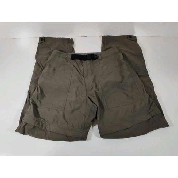 Mountain Hardware Convertible Nylon Pants/Shorts Women's 8 Belted Khaki Stone - Picture 2 of 11